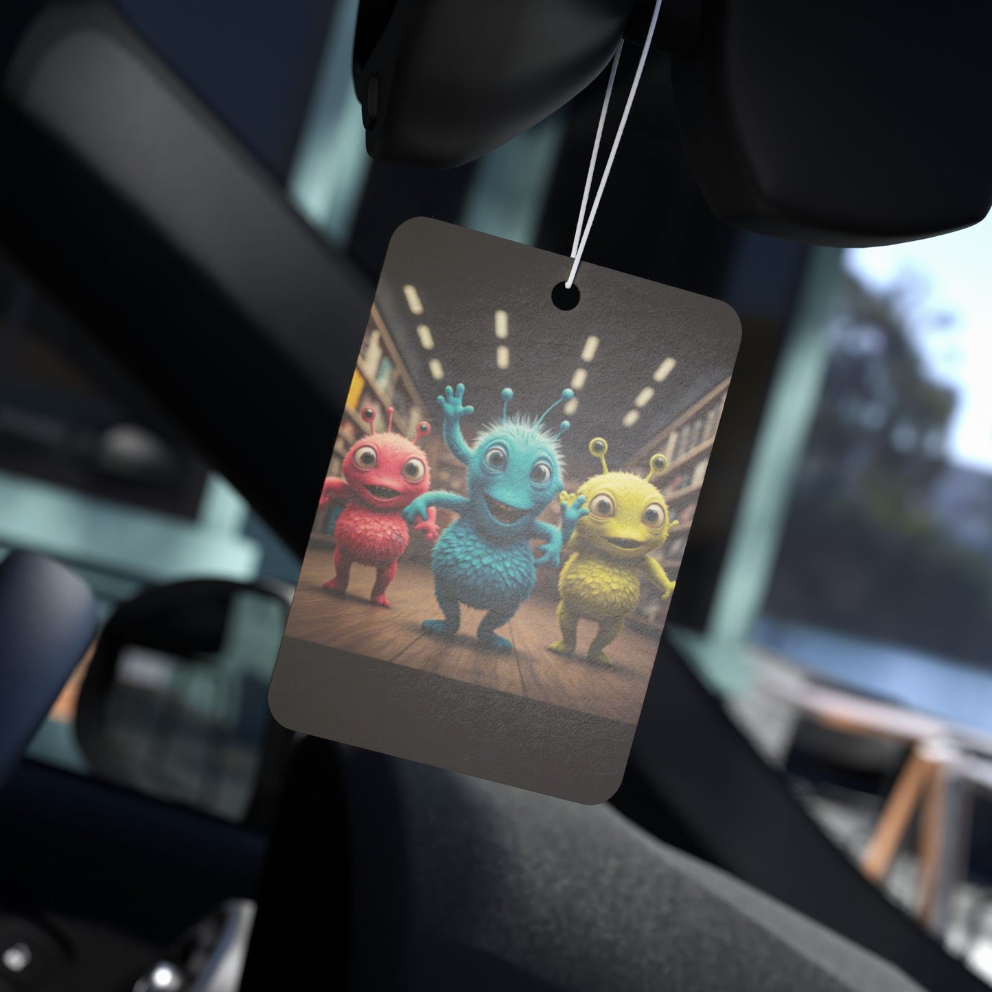 Cute Alien Trio Car Air Freshener - Long Lasting Scents