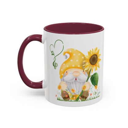 Mystical Gnome & Sunny Sunflower Mug - Your Garden's Secret Charm | Ceramic Coffee & Tea Cup (11oz/15oz)