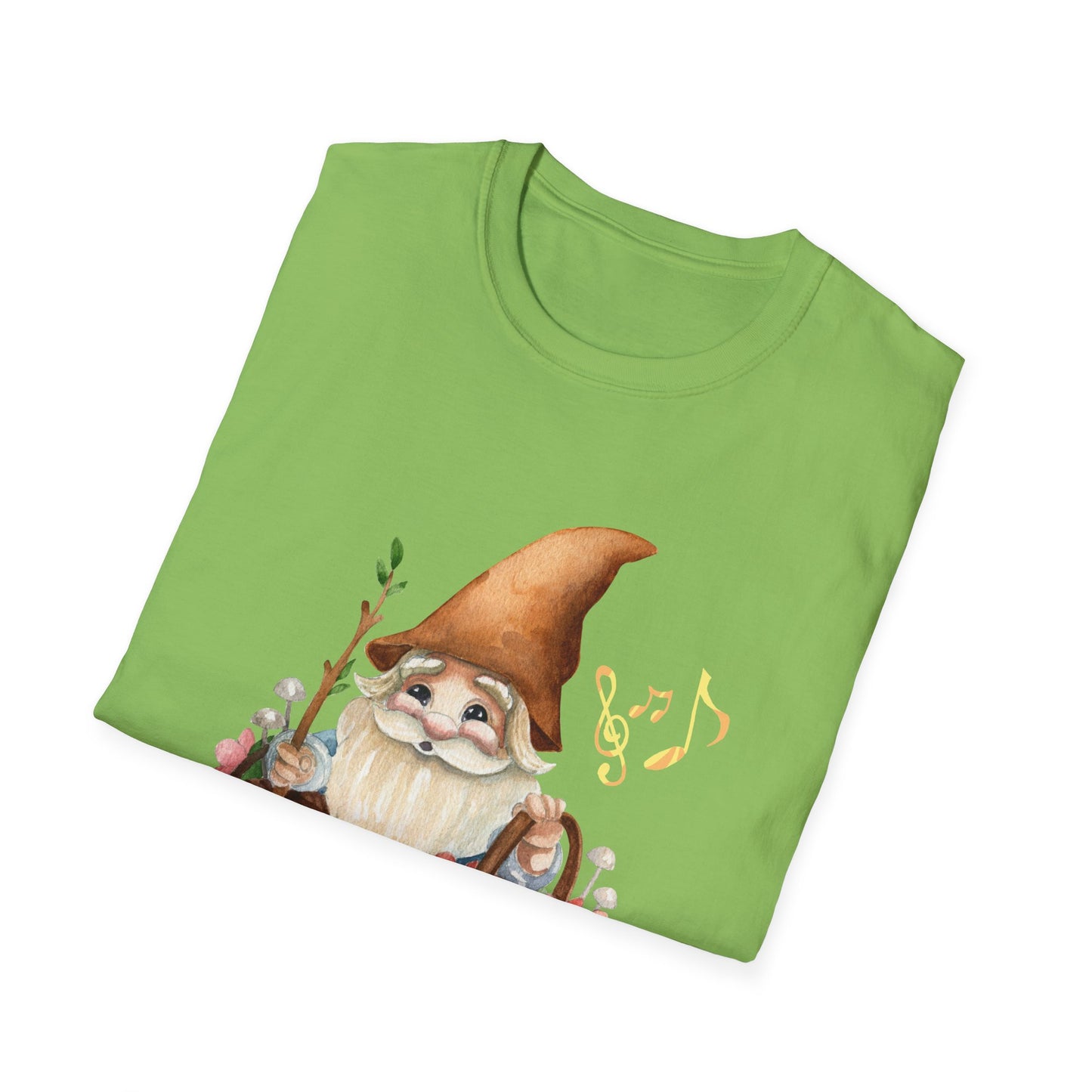 Singing Forest Gnome T-Shirt | Nature Lover's Delight | Soft and Comfy