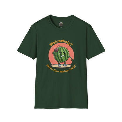 Melon-Holy t-shirt: Funny Watermelon Shot Put Tee Forest Green