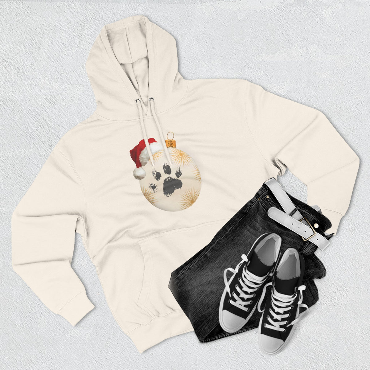 Copy of Copy of Three-Panel Fleece Hoodie - happy holiday gorilla
