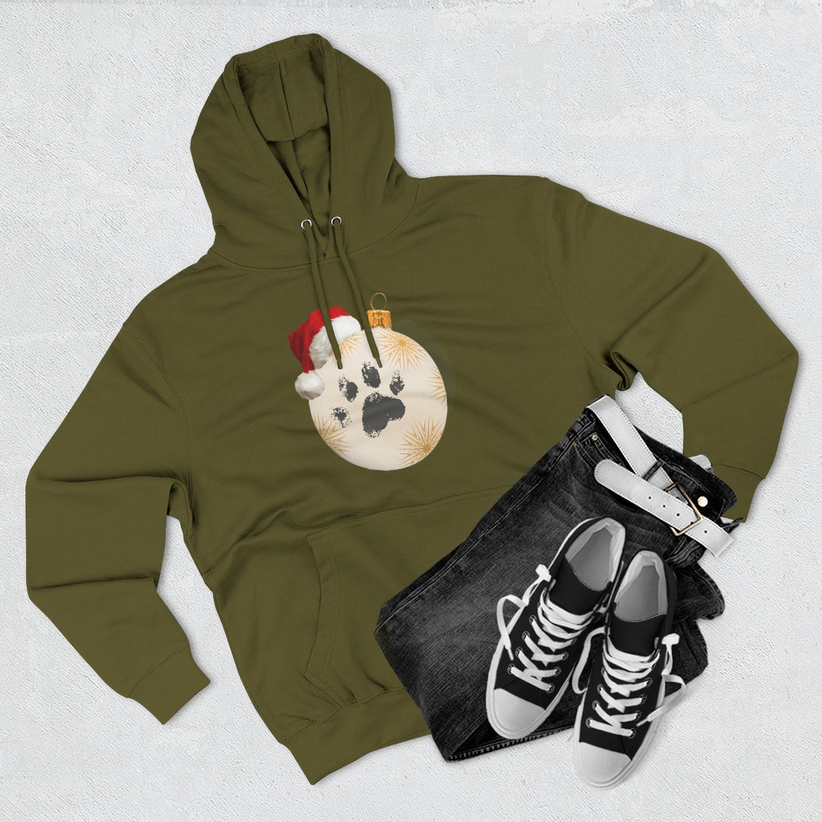 Copy of Copy of Three-Panel Fleece Hoodie - happy holiday gorilla
