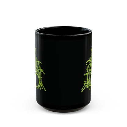 Metal Skeleton Drummer Fluo Mug - Unleash Your Inner Rock Star