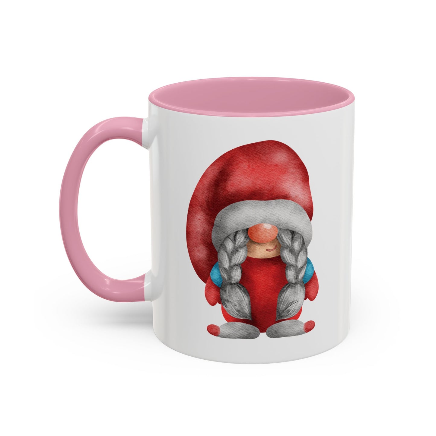 Cheerful Red Gnome with Braids Mug - Sip Your Sweet Melody | Ceramic Coffee & Tea Cup (11oz/15oz)
