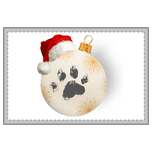 Santa Paws Christmas Paw Print Candle & Fluffy Santa Socks Gift Set