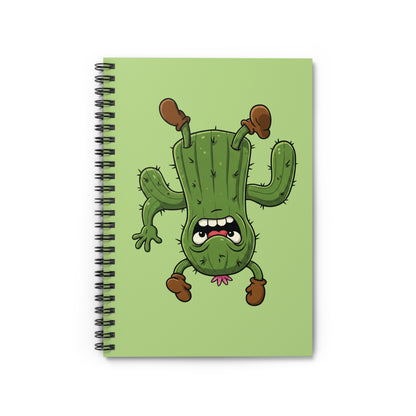 Stressed Upside-Down Cactus Spiral Notebook | Funny Work Journal & Mood Gift Idea