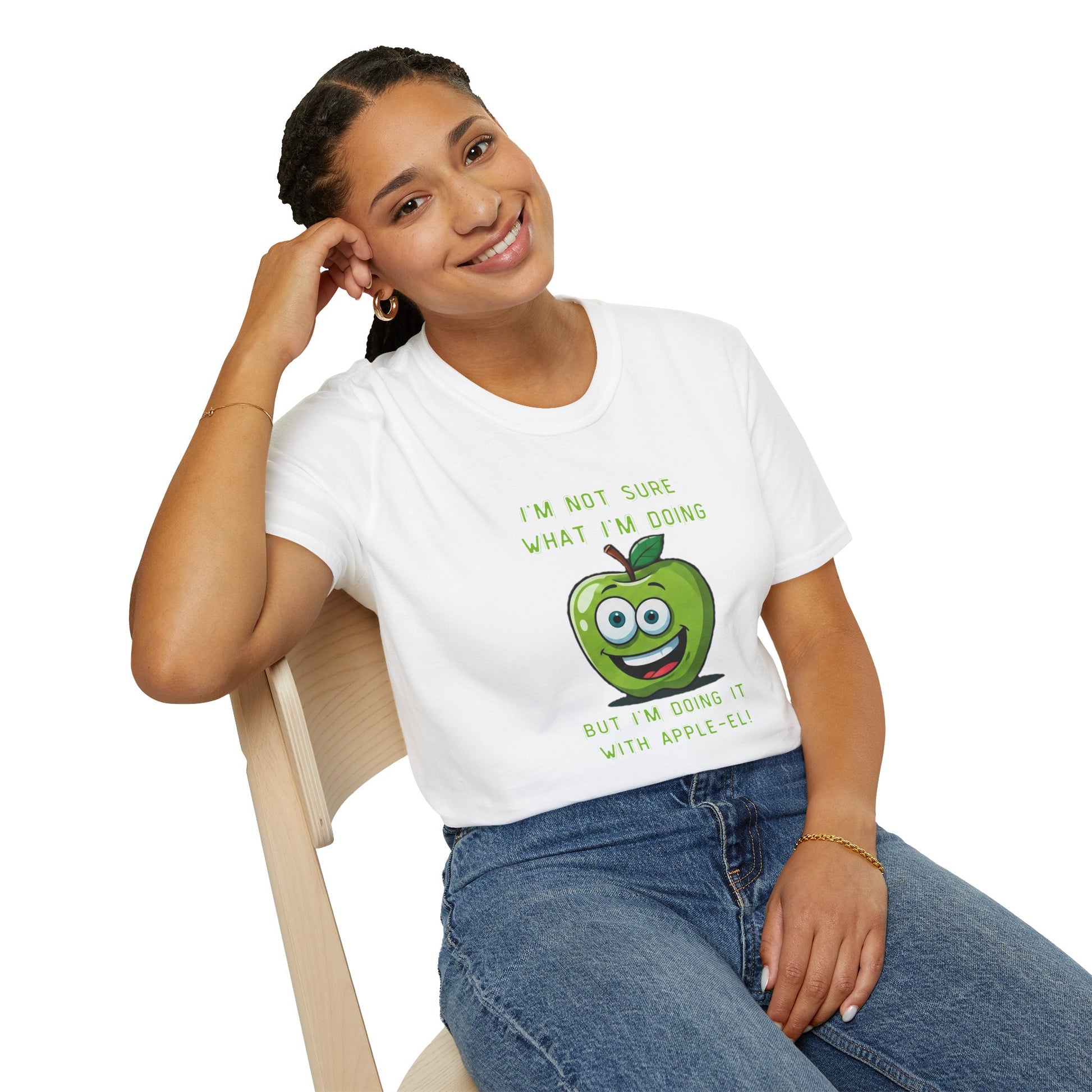 Apple-El t-shirt: Funny Smiling Apple Positive Tee