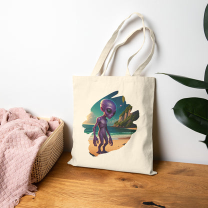 Alien at Beach Tote Bag: Your Essential Cosmic Vacation Carryall