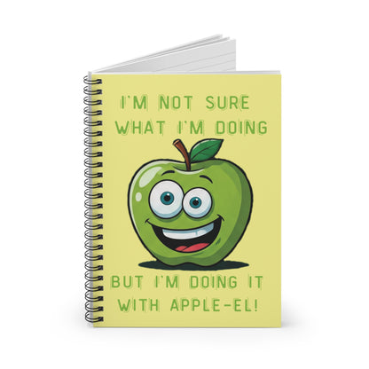 Green Apple Spiral Notebook: "With Apple-el!" - Funny Journal