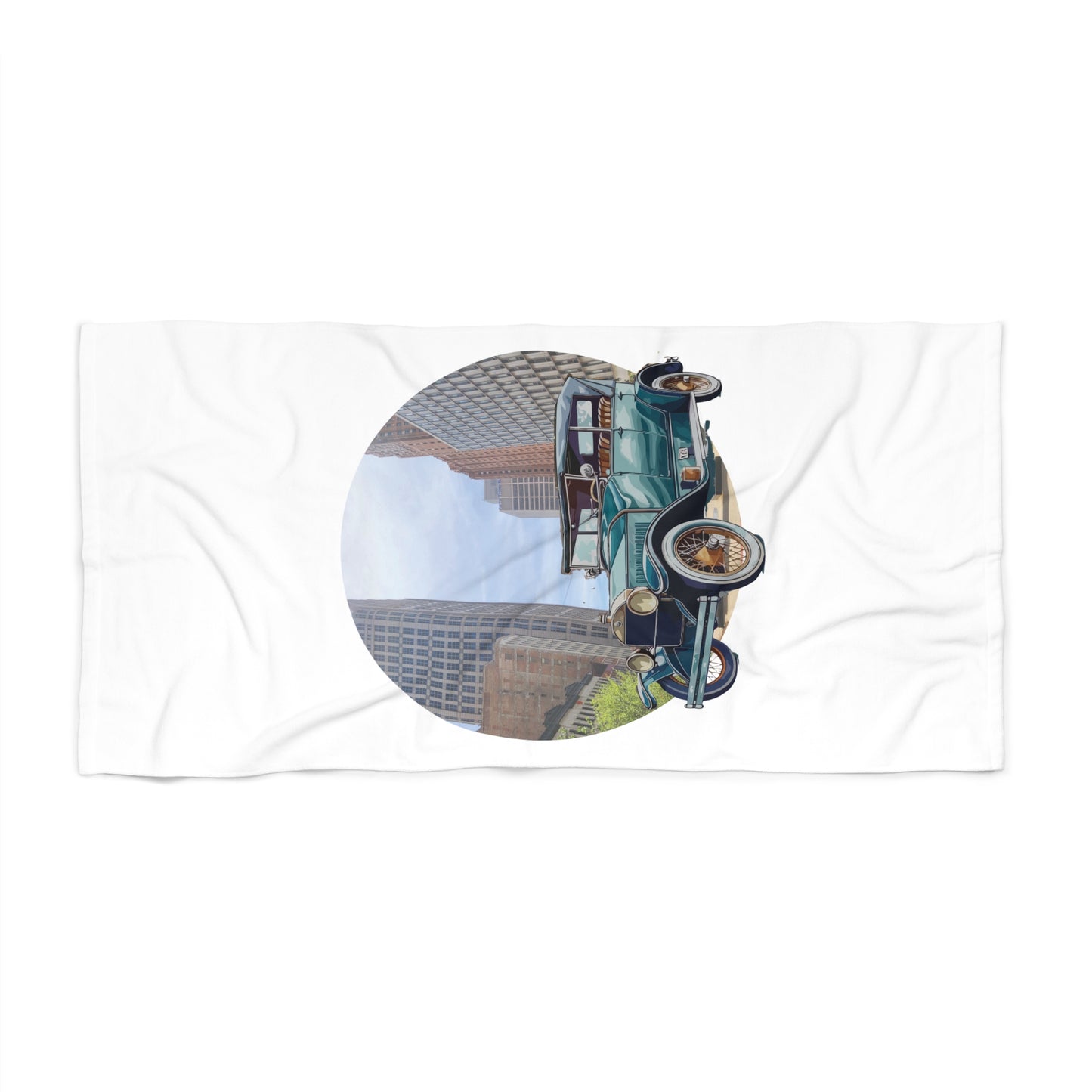 Ford Skyliner Beach Towel | Retro Classic Car Art