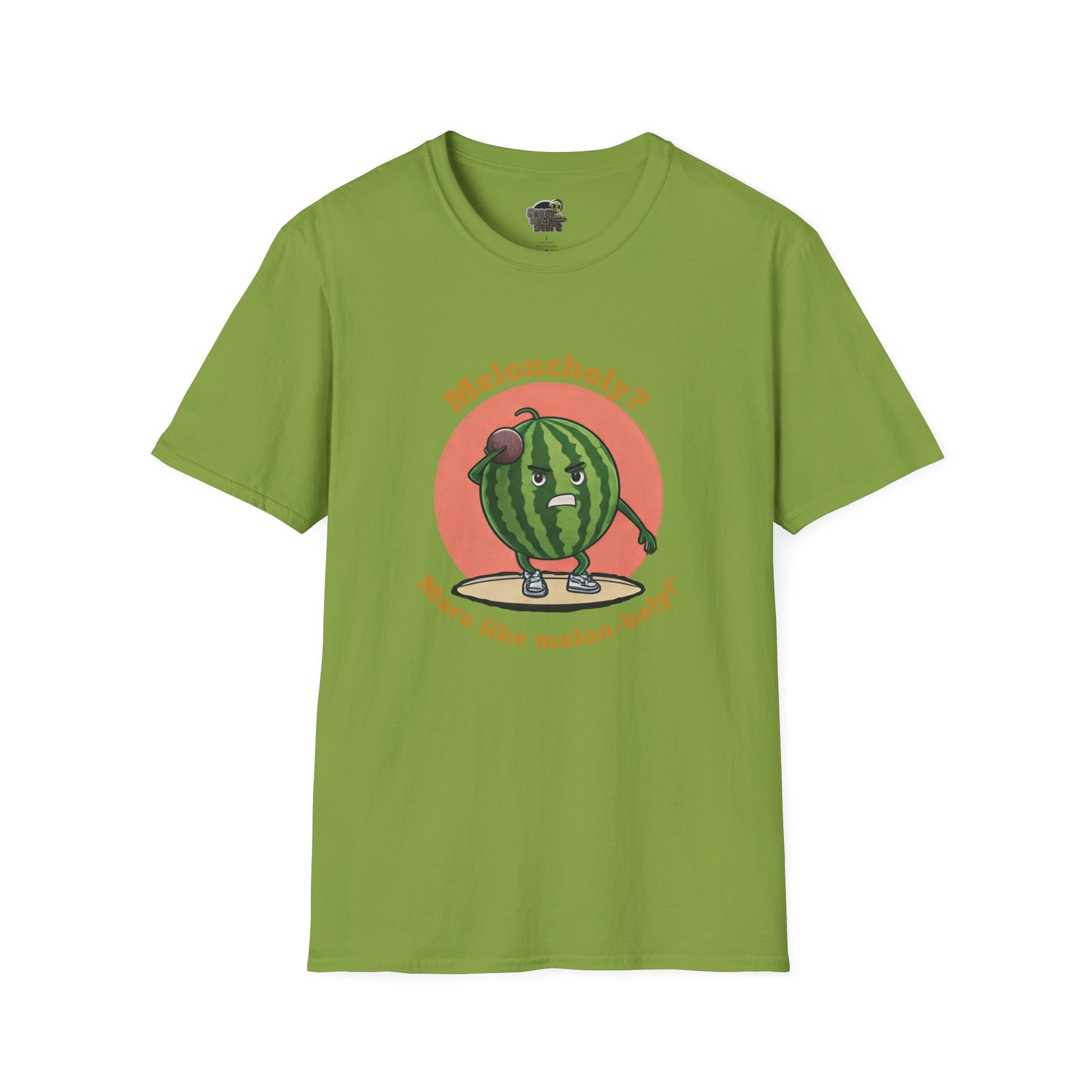 Melon-Holy t-shirt: Funny Watermelon Shot Put Tee Kiwi
