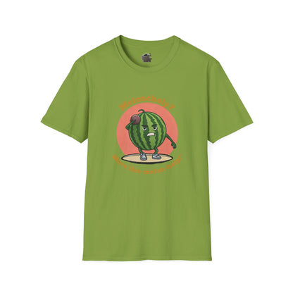 Melon-Holy t-shirt: Funny Watermelon Shot Put Tee Kiwi