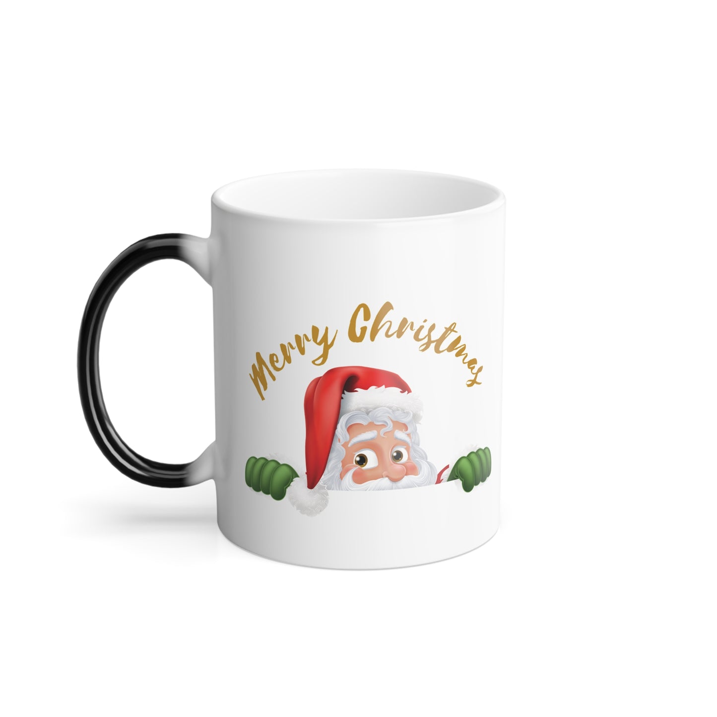 Peeking Santa Magic Mug | Heat-Reactive "Merry Christmas" Coffee Cup