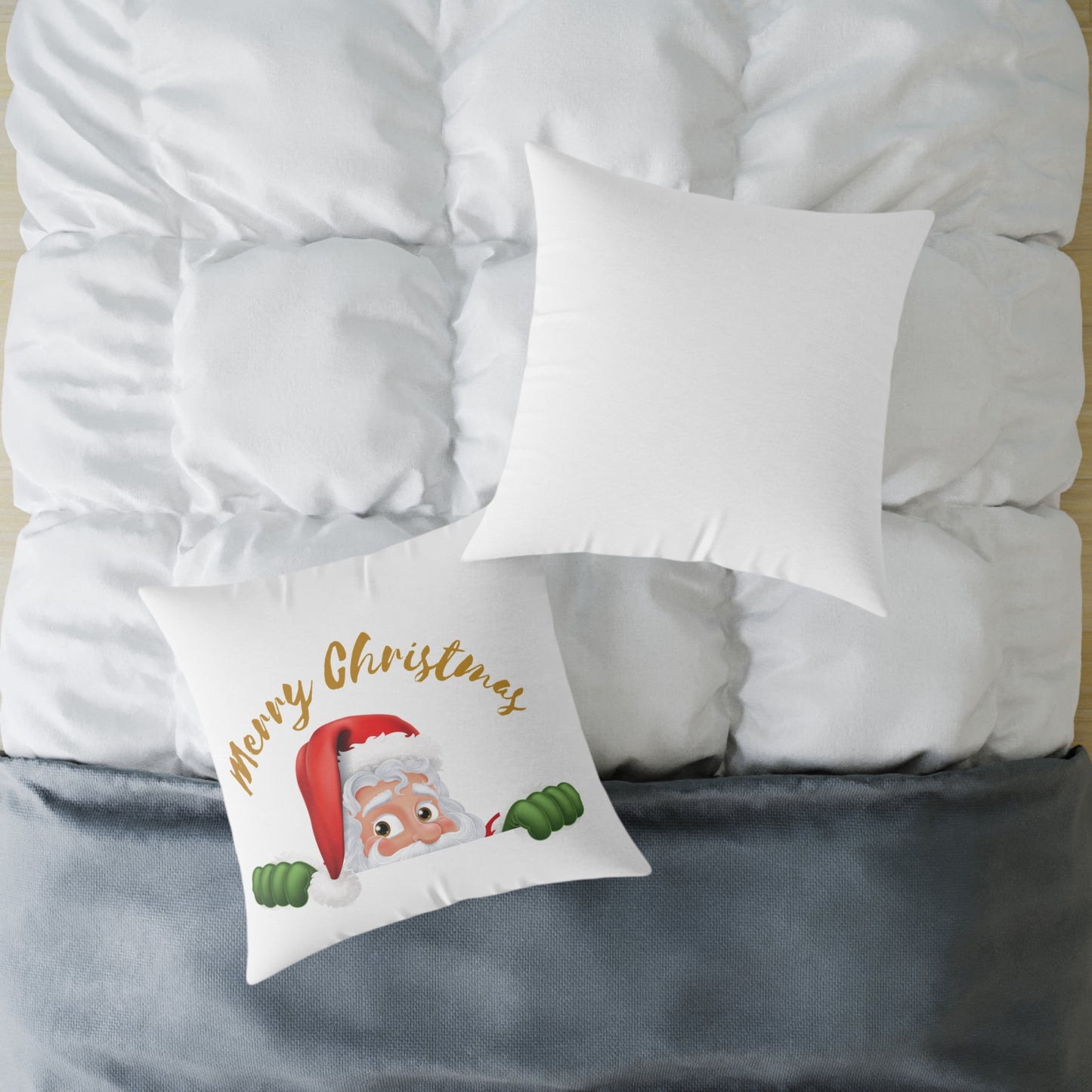 Peek-a-Boo Santa Christmas Throw Pillow Titolo Prodotto (H1 - Primary Keyword Focus)