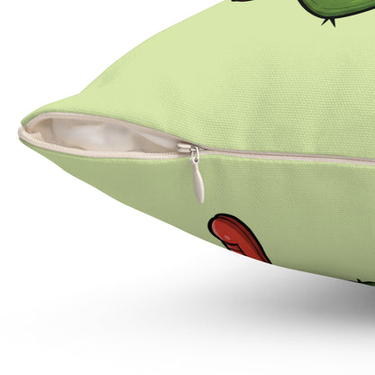 Running Cactus throw pillow