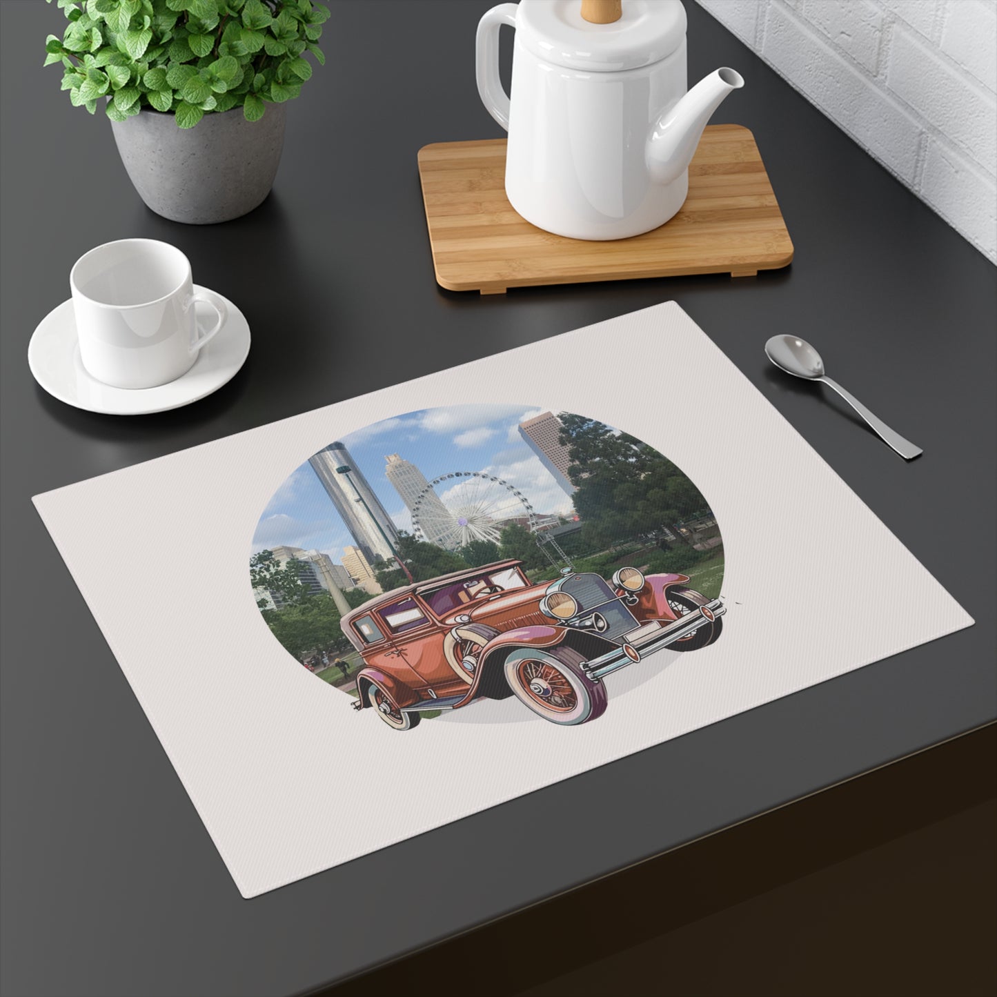 The Timeless Voyager: Antique Carriage Cotton Placemat