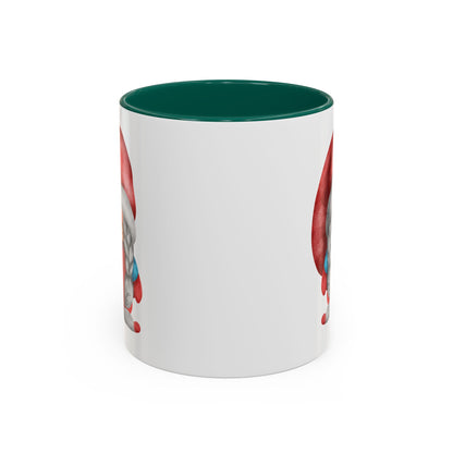 Cheerful Red Gnome with Braids Mug - Sip Your Sweet Melody | Ceramic Coffee & Tea Cup (11oz/15oz) 11oz Green