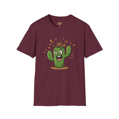 Cactus Mania T-Shirt: Yeehaw! Funny Cowboy Cactus Tee | Organic Cotton Unisex Shirt