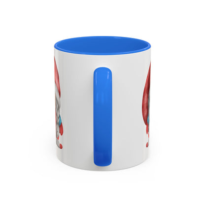 Cheerful Red Gnome with Braids Mug - Sip Your Sweet Melody | Ceramic Coffee & Tea Cup (11oz/15oz)