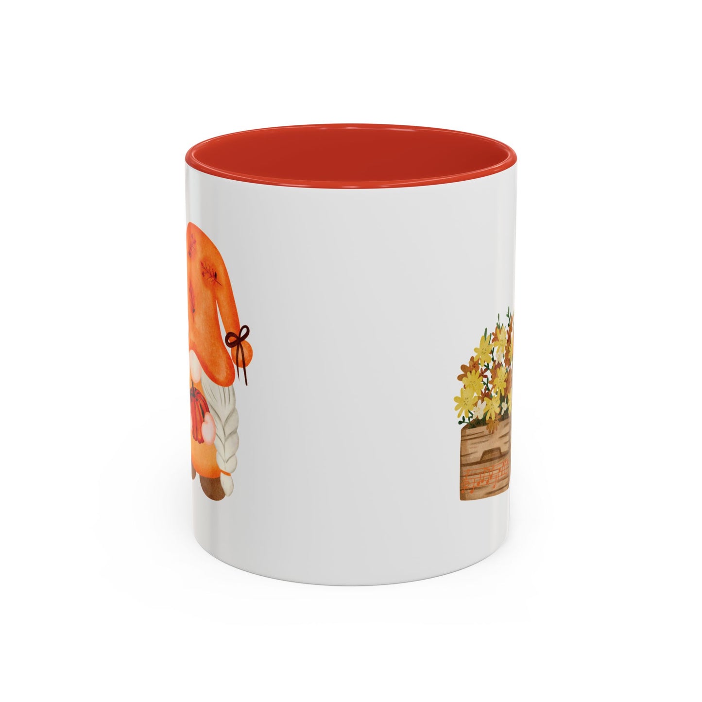 Mysterious Autumn Gnome Mug: Your Cozy Sip of Enchantment 11oz Red