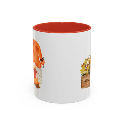 Mysterious Autumn Gnome Mug: Your Cozy Sip of Enchantment 11oz Red