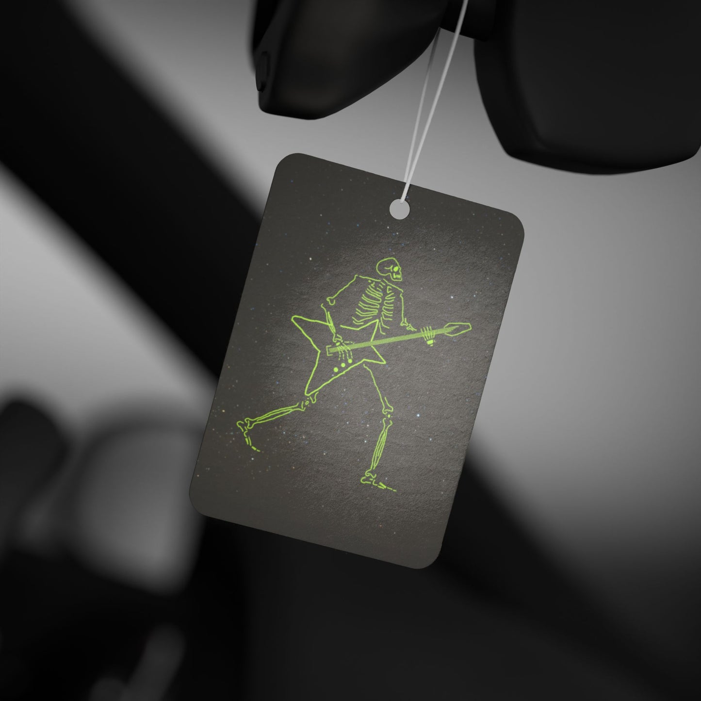 Metal Skeleton Fluo Electric Guitar Pllayer Car Air Freshener -  Power Car Freshener: Fresh Scent, Long-Lasting Fragrance, Funny Design