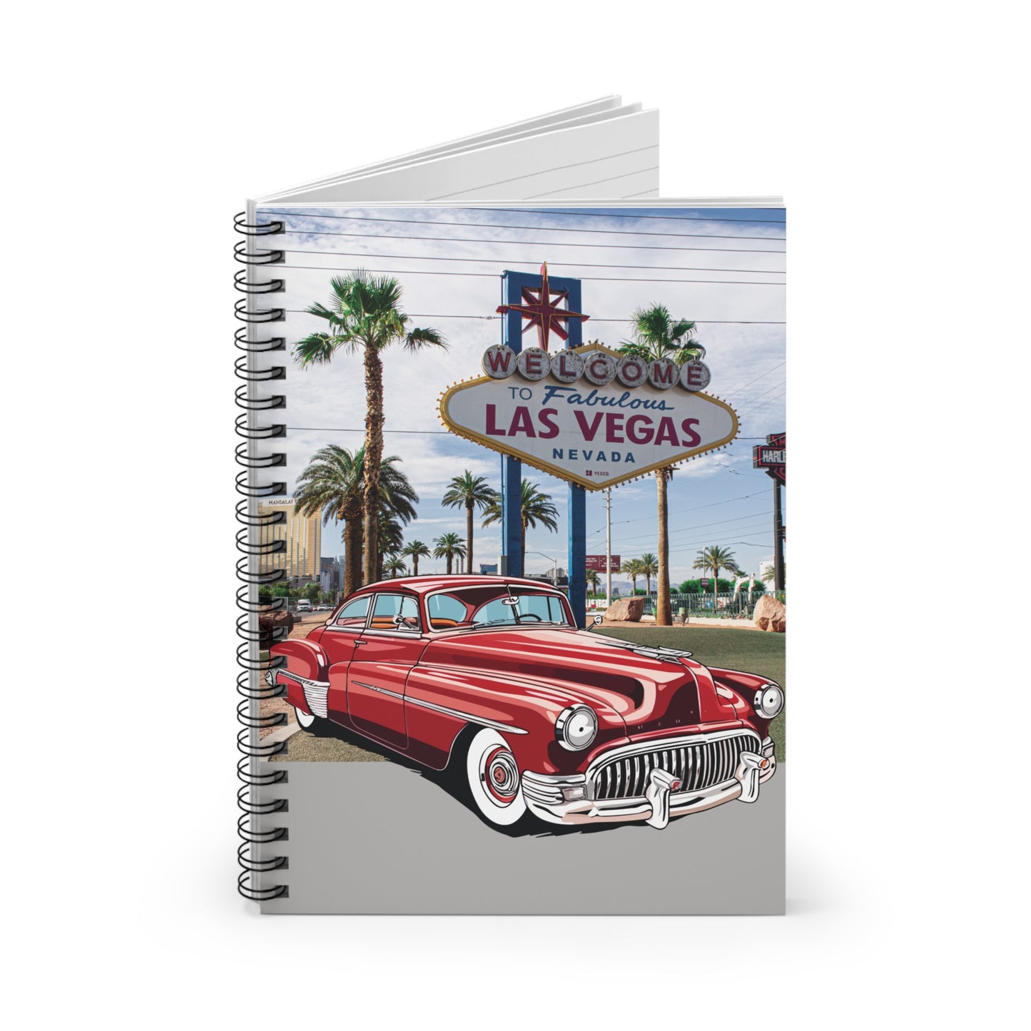 Vintage Vegas Buick Notebook: 1950s Classic Car Spiral Journal