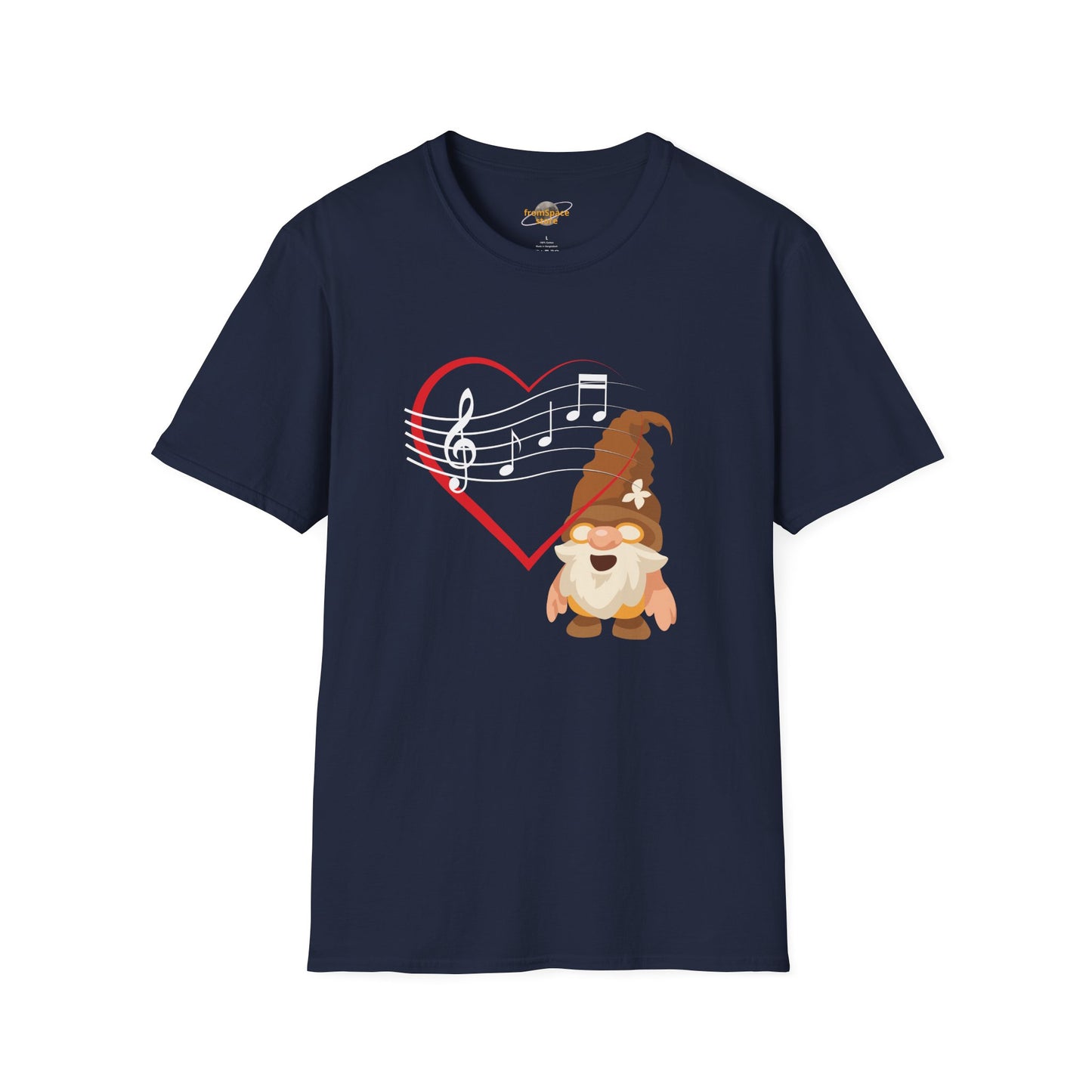Heart of Music Gnome Unisex T-Shirt: Melodies & Magic