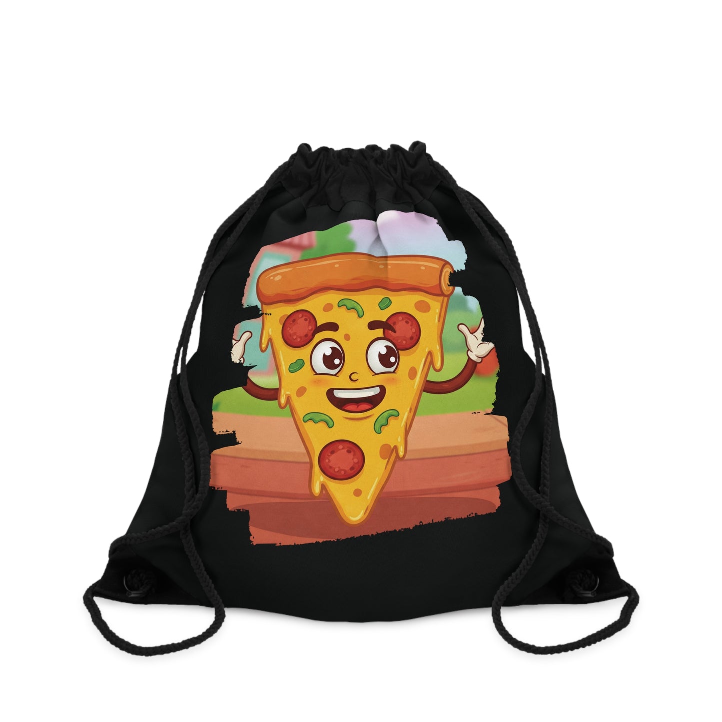 Cheesy Charmer Pizza Drawstring Bag | Fun Pizza Lover Gear
