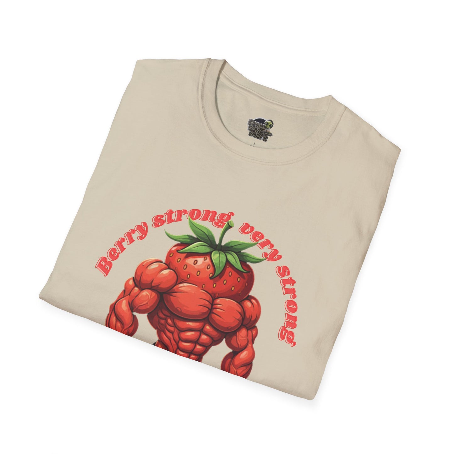 Berry Strong t-shirt: Funny Strawberry Bodybuilder Tee