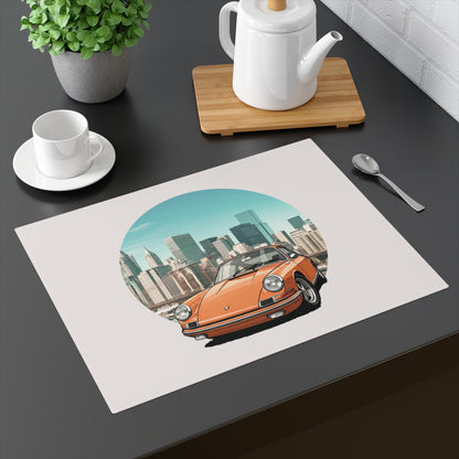 The Precision Pulse: Porsche 911 Skyline Placemat