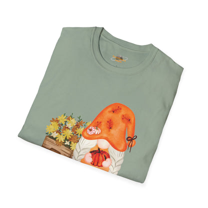 Flower Pot Gnome Unisex T-Shirt: Autumnal Charm & Secret Melodies