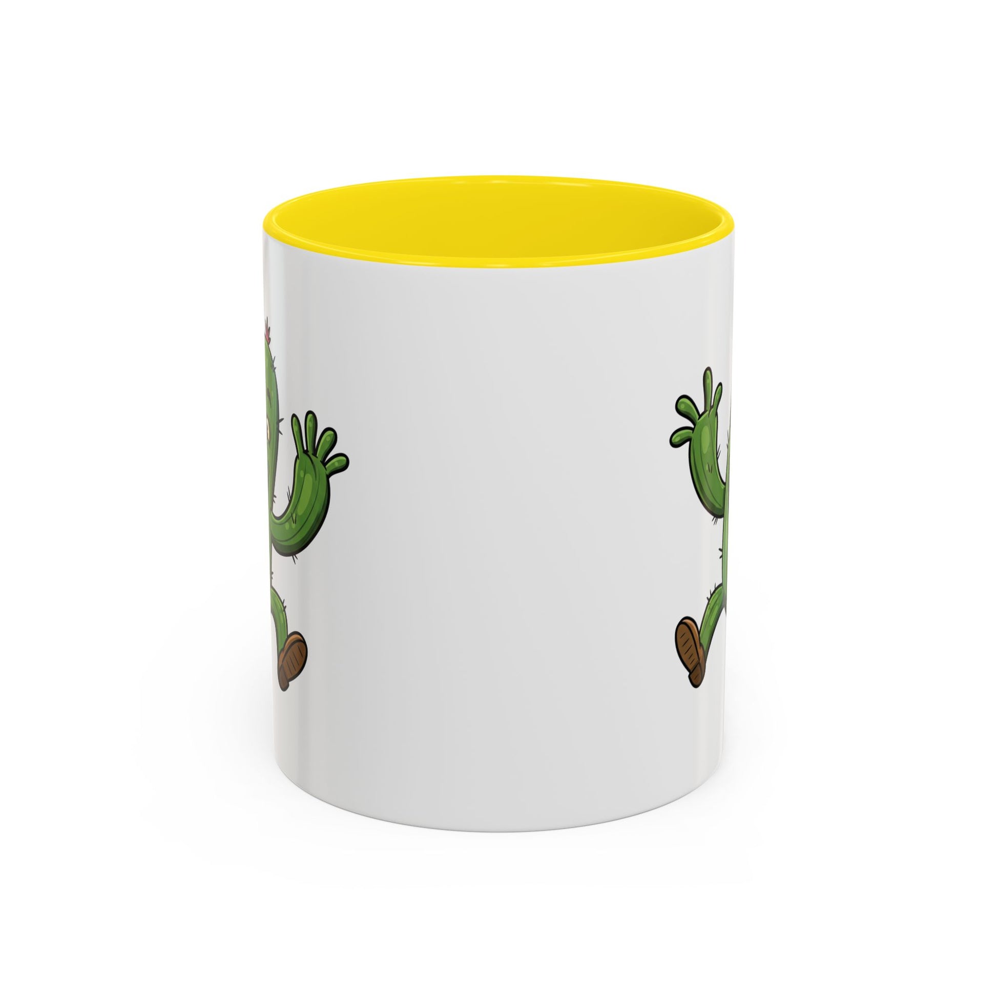 Cactus Mania Happy Jumping Cactus Mug - Cheerful Ceramic Coffee Cup
