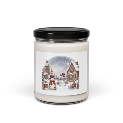 Snowman Winter Village Holiday Candle | Festive Home Decor Gift