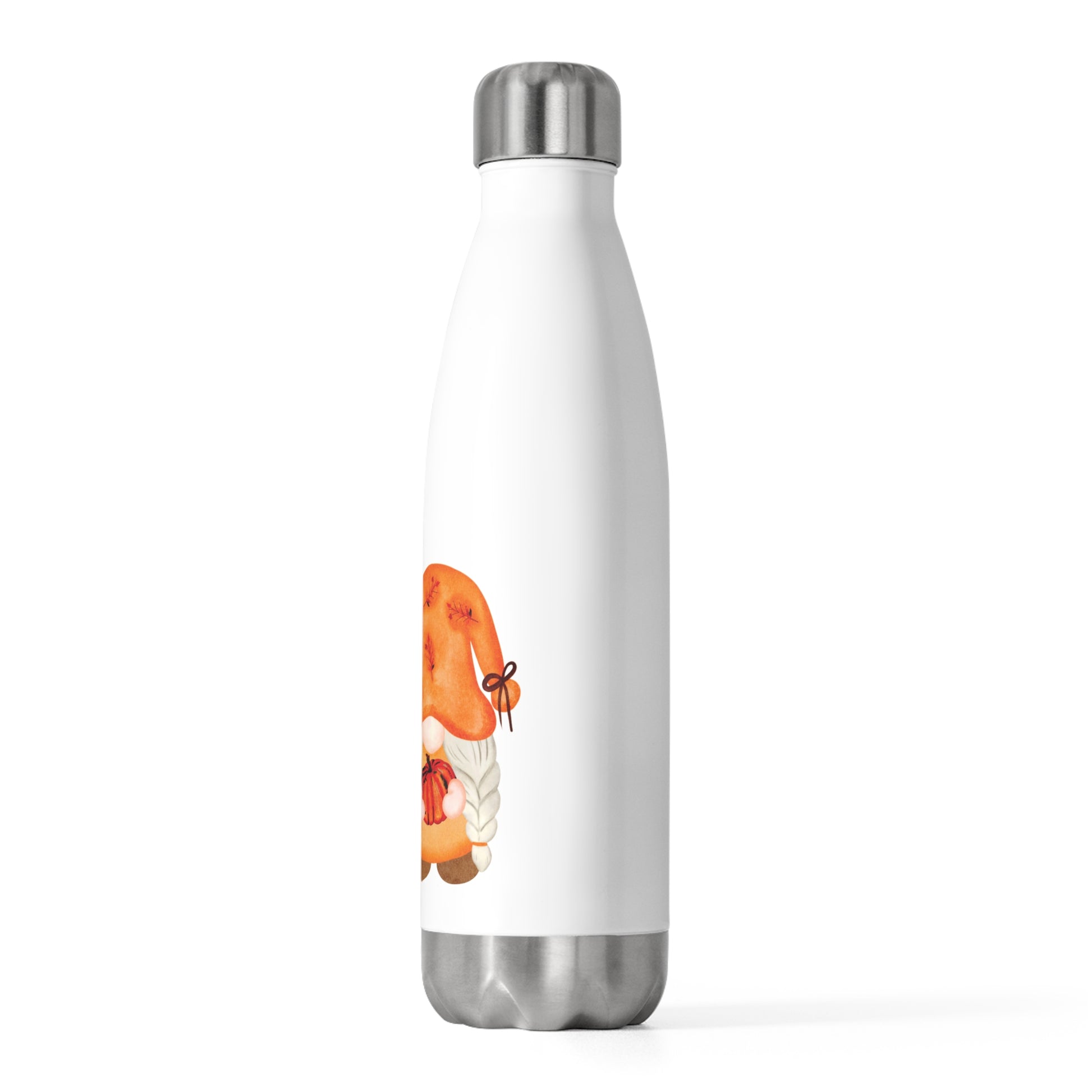 Autumn Charm: Gnome with Flower Pot Insulated Water Bottle!