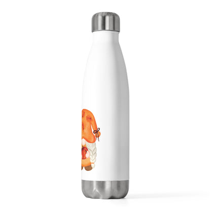 Autumn Charm: Gnome with Flower Pot Insulated Water Bottle!