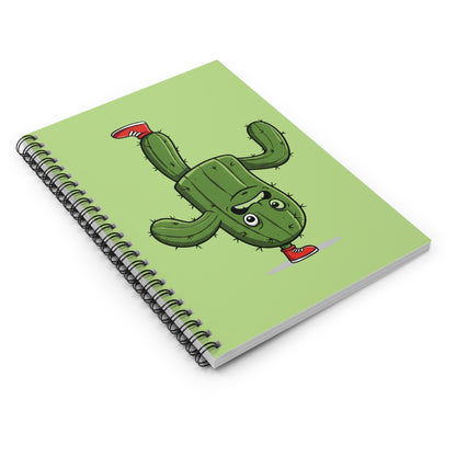 Prickly Situation! Funny Cactus on Foot Spiral Notebook | Stressed Mood Gift