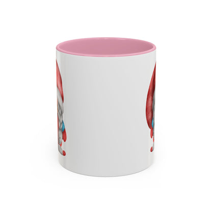 Cheerful Red Gnome with Braids Mug - Sip Your Sweet Melody | Ceramic Coffee & Tea Cup (11oz/15oz) 11oz Pink