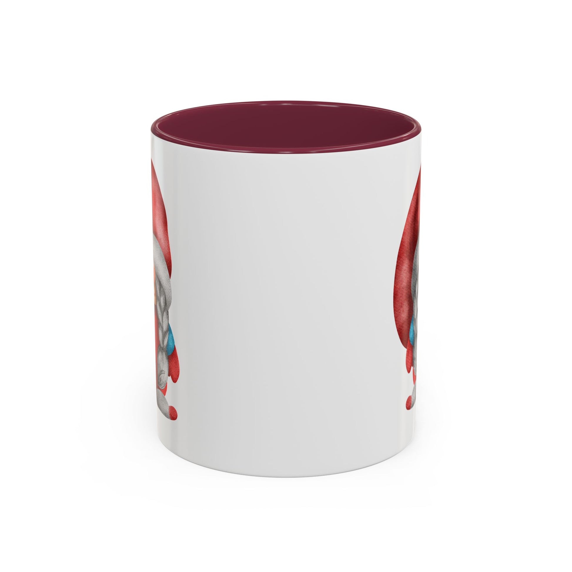 Cheerful Red Gnome with Braids Mug - Sip Your Sweet Melody | Ceramic Coffee & Tea Cup (11oz/15oz)