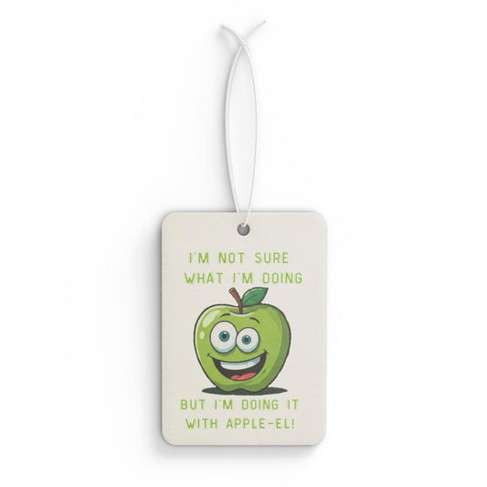 Funny Apple Pun Car Air Freshener - Cute "Apple-el" Scent