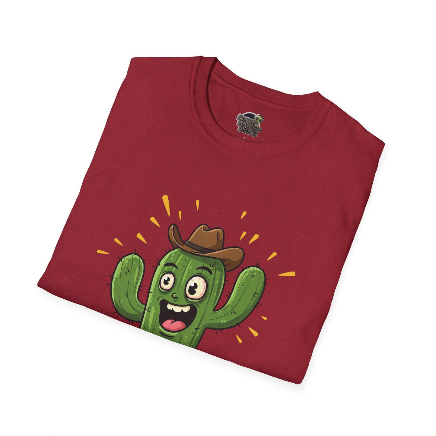 Cactus Mania T-Shirt: Yeehaw! Funny Cowboy Cactus Tee | Organic Cotton Unisex Shirt