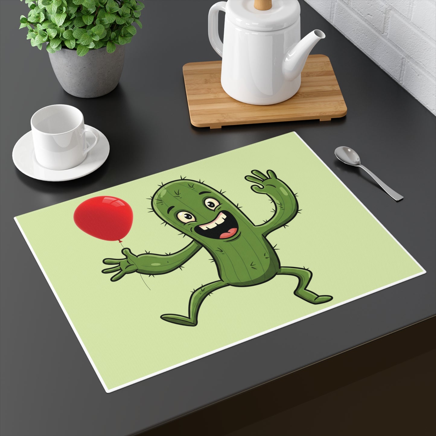 Gravity Defied: The Cactus with Balloon Placemat