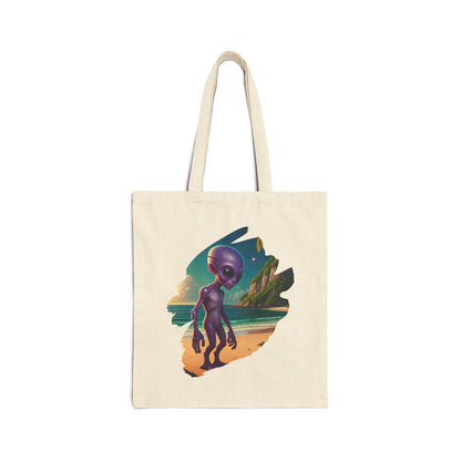 Alien at Beach Tote Bag: Your Essential Cosmic Vacation Carryall