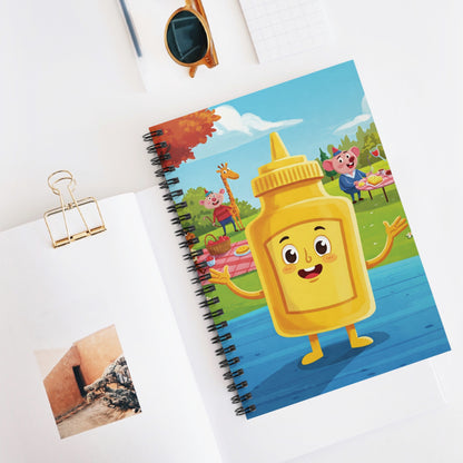 Mayo Spiral Notebook | Quirky Foodie Graphic Journal