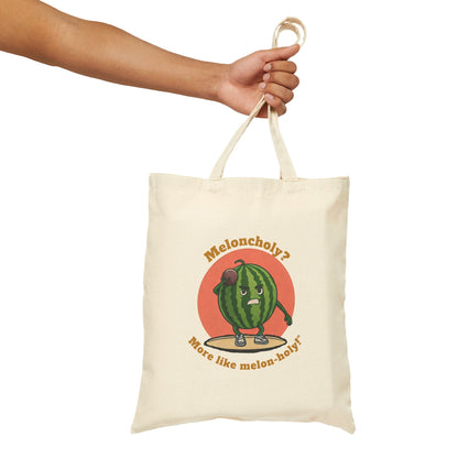 Melon-holy Tote Bag: Funny Weightlifting Watermelon Gym Bag