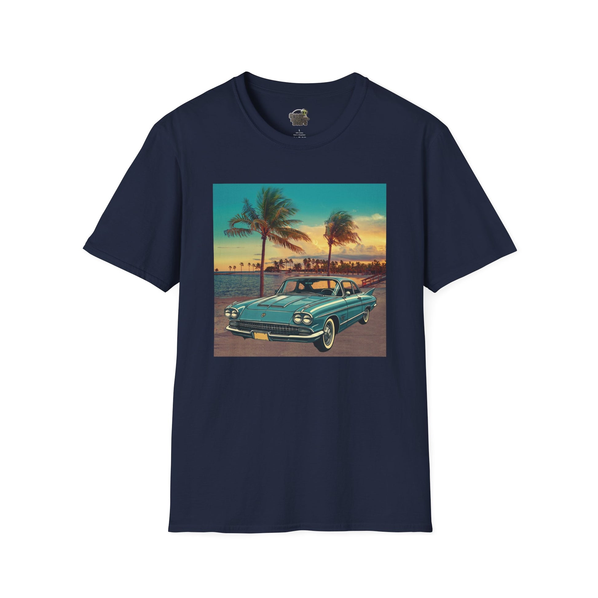 Cadillac Eldorado Brougham 1950s Unisex T-Shirt - Vintage Luxury Car Navy