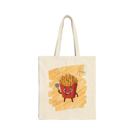 The Boardwalk Hustle – Golden French Fries Canvas Tote