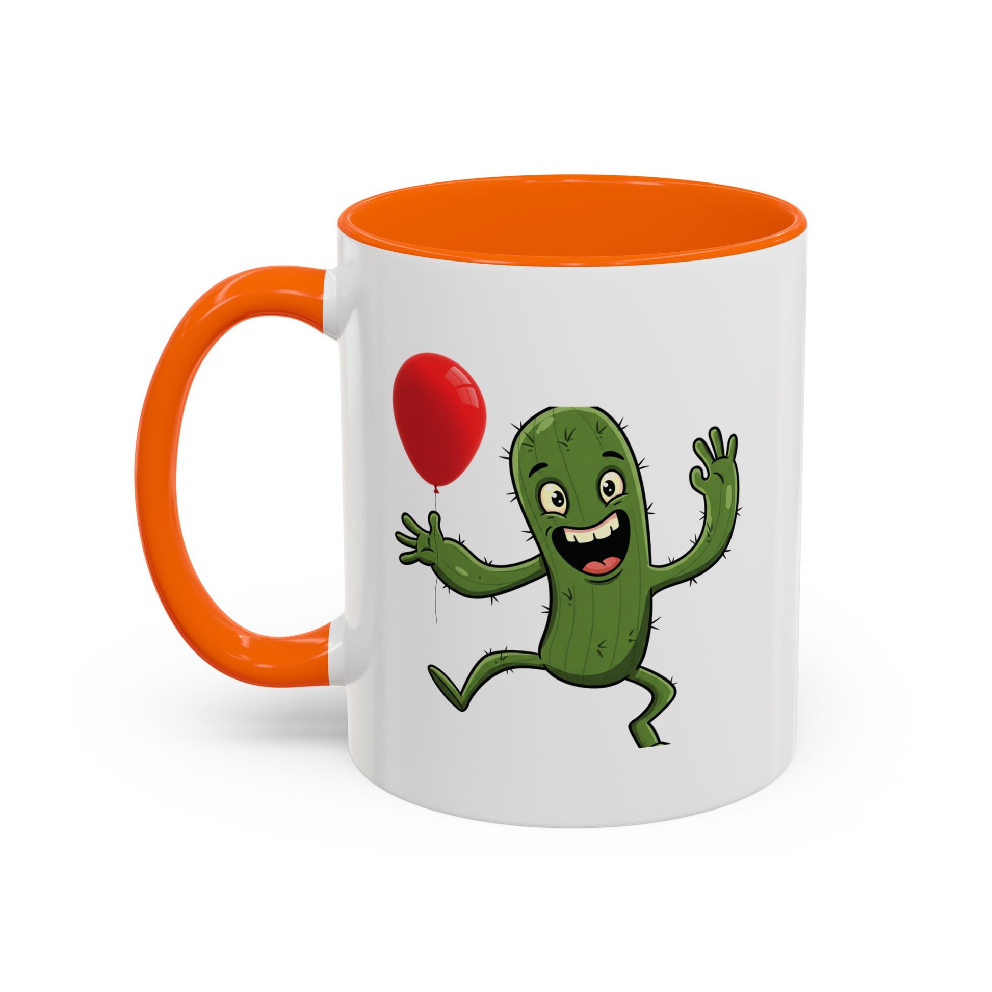 Cactus Mania Happy Cactus with Balloon Mug - Fun Ceramic Coffee Cup for All