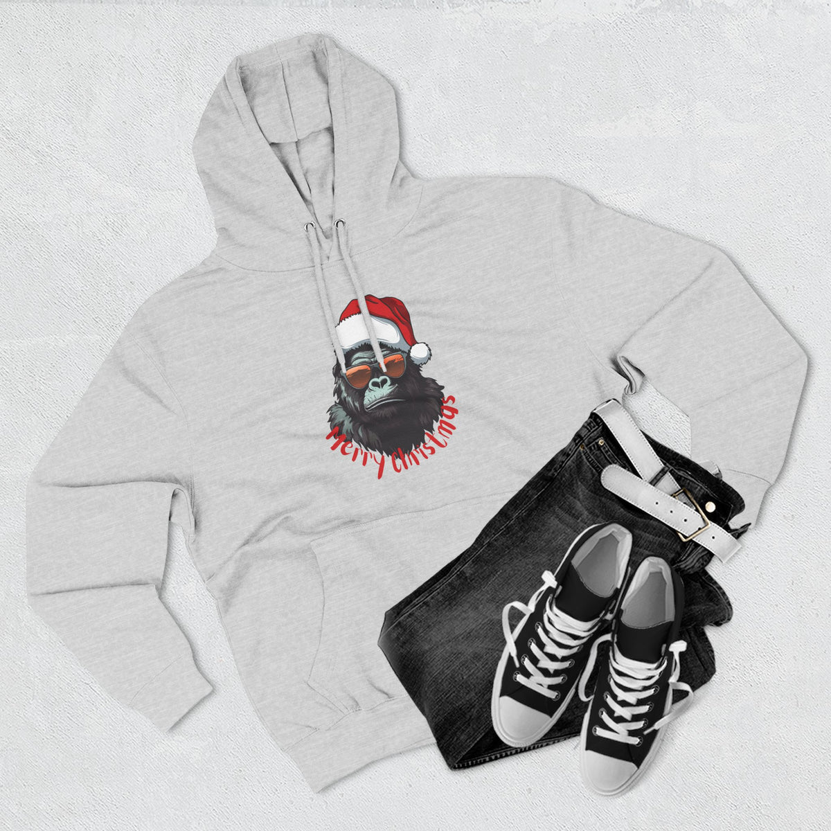 Three-Panel Fleece Hoodie - gorilla sunglasses