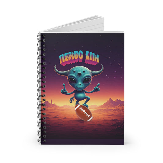 Alien Football Player Spiral Notebook - The Intergalactic Journal for Your Earthly Game Plans One Size